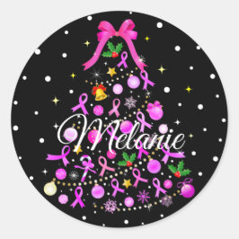 乳がんクリスマスツリー ラウンドシール