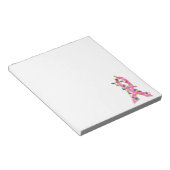 乳がんクリスマスライトリボン ノートパッド (アングル)