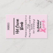 乳がんココア爆弾ラベル，名誉として 名刺 (正面)