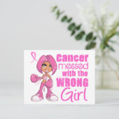 乳がんコンバットガール1 ポストカード (スタンド正面)