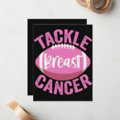 乳がんサッカーおもしろい認識度ギフトに取り組む ノートカード (正面/裏面インサイチュ)