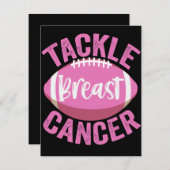 乳がんサッカーおもしろい認識度ギフトに取り組む ノートカード (正面/裏面)