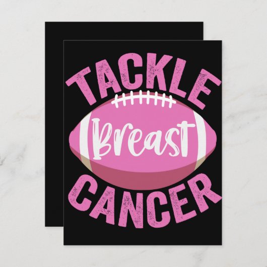 乳がんサッカーおもしろい認識度ギフトに取り組む ノートカード (正面/裏面)