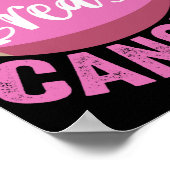 乳がんサッカーおもしろい認識度ギフトに取り組む ポスター (角)