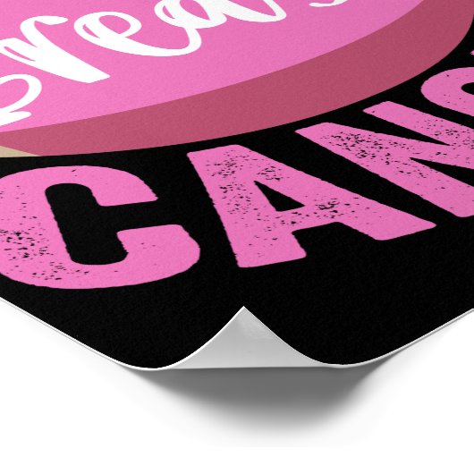 乳がんサッカーおもしろい認識度ギフトに取り組む ポスター (角)