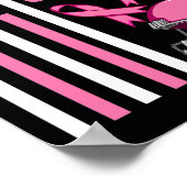 乳がんサッカー米国国旗に取り組む ポスター (角)