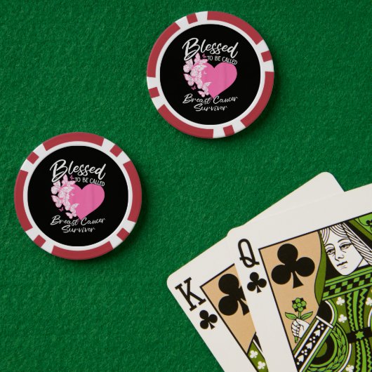 乳がんサバイバーと呼ばれる幸せ ポーカーチップ (ポーカーテーブル (ダブル))