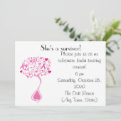 乳がんサバイバー パーティ/資金調達イベント招待状 招待状 (スタンド正面)