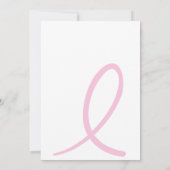 乳がんサバイバー パーティ/資金調達イベント招待状 招待状 (裏面)