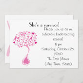 乳がんサバイバー パーティ/資金調達イベント招待状 招待状 (正面/裏面)