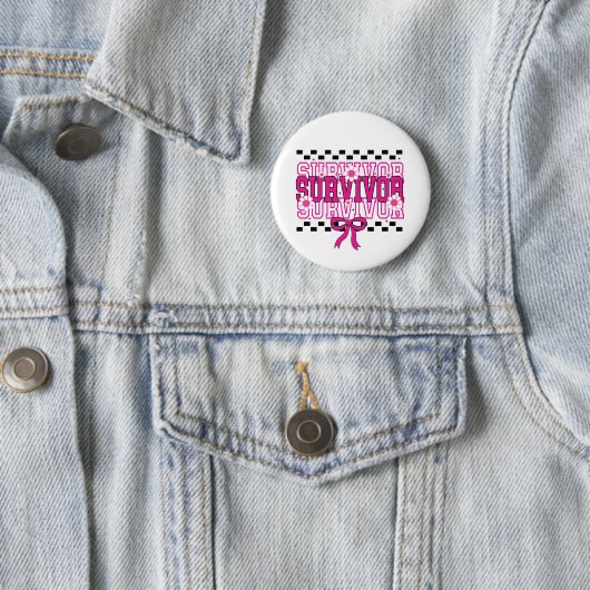乳がんサバイバー ピンクリボン 缶バッジ (インサイチュ)