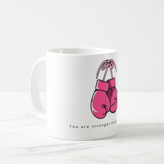 乳がんサポートギフト女性が元気になる コーヒーマグカップ (正面左)