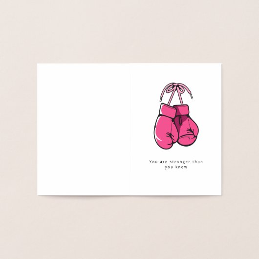 乳がんサポートギフト女性が元気になる 箔カード (内部)