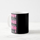 乳がんサポート名誉の乳がんAを賞賛 コーヒーマグカップ (正面左)
