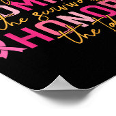 乳がんサポート名誉の乳がんAを賞賛 ポスター (角)