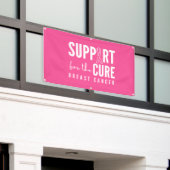 乳がんサポート治療バナー屋外サイン 横断幕 (ビルの外側)