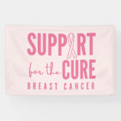 乳がんサポート治療ピンクのバナーの大きな徴候 横断幕 (横)