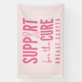 乳がんサポート治療ピンクのバナーの大きな徴候 横断幕 (縦)