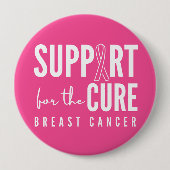 乳がんサポート治療ピンクボタン 缶バッジ (正面)