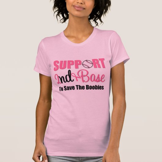 乳がんサポート 二塁 Tシャツ (正面)