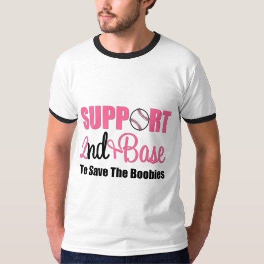 乳がんサポート 二塁 Tシャツ (正面)
