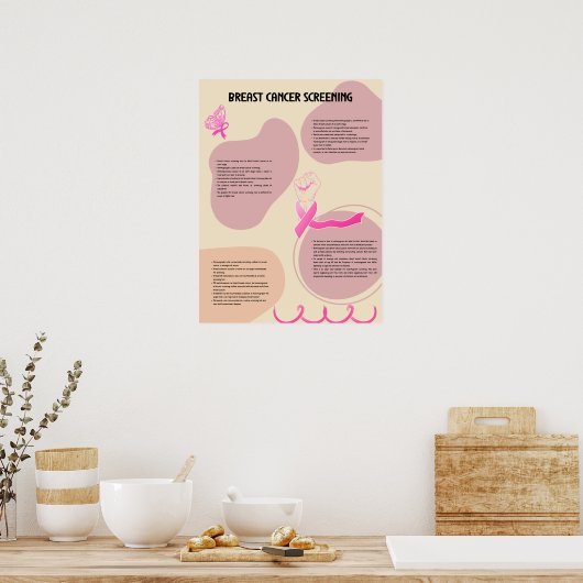 乳がんスクリーニングの重要性 ポスター (キッチン)