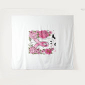 乳がんハロウィーン幽霊ボホ タペストリー (正面(横))