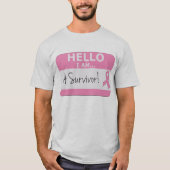 乳がんハロー私は生存者 Tシャツ (正面)