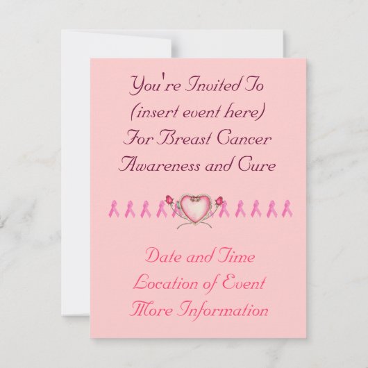 乳がんパンダ熊 招待状 (裏面)