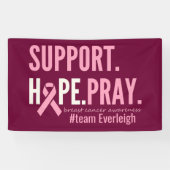 乳がんパーソナライズされたバナー標識 横断幕 (横)