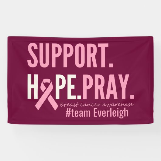 乳がんパーソナライズされたバナー標識 横断幕 (横)