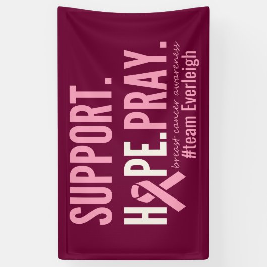 乳がんパーソナライズされたバナー標識 横断幕 (縦)