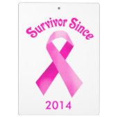 乳がんパーソナライズされたピンクリボンのクリップボード クリップボード (裏面)