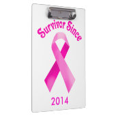 乳がんパーソナライズされたピンクリボンのクリップボード クリップボード (右)