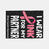 乳がんパートナーTシャツ フリースブランケット (正面(横))