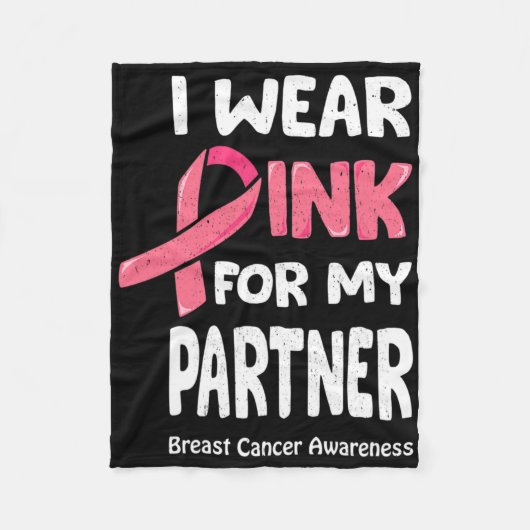 乳がんパートナーTシャツ フリースブランケット (正面)