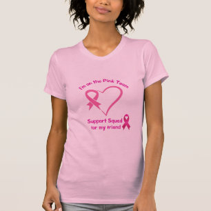 乳がんピンクのサポートチームの友人 Tシャツ