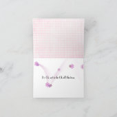 乳がんピンクのリボンとデイジー カード (内部)