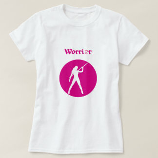 乳がんピンクの戦士女性Tシャツ Tシャツ