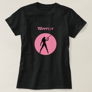 乳がんピンクの戦士女性Tシャツ Tシャツ