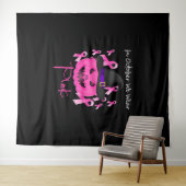 乳がんピンクカボチャのハロウィーン タペストリー (インサイチュ(横))