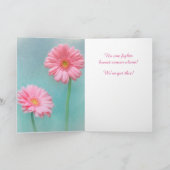 乳がんピンクデイジーのサポート カード (内部)