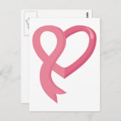 乳がんピンクハートリボン ポストカード (正面/裏面)