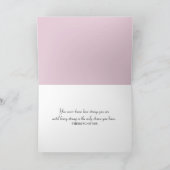 乳がんピンクリボンおよびバラ カード (内部)