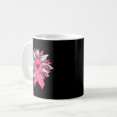 乳がんピンクリボンひまわり乳癌 コーヒーマグカップ (正面左)