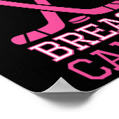 乳がんピンクリボンアイスホッケーがん日 ポスター (角)