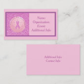 乳がんピンクリボングリッター名刺3 名刺 (正面/裏面)