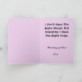 乳がんピンクリボンハグあいさつカード カード (内部)