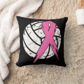 乳がんピンクリボンバレーボール認識度Cos クッション (ブランケット)