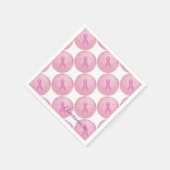乳がんピンクリボンパターンナプキン スタンダードカクテルナプキン (角)